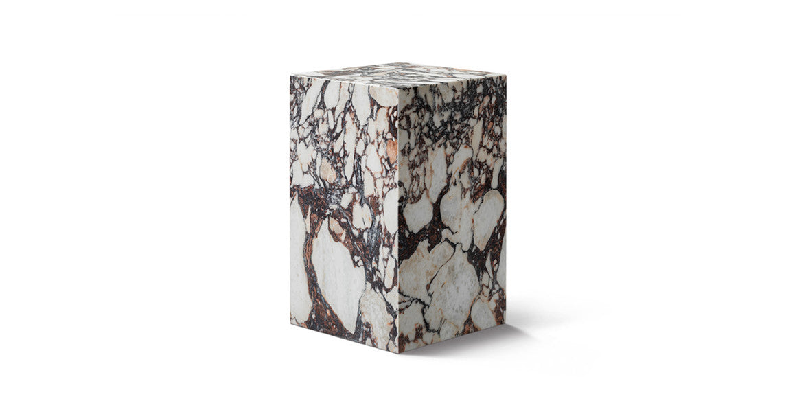 Copenhagen Marble Plinth Block Tall End Table