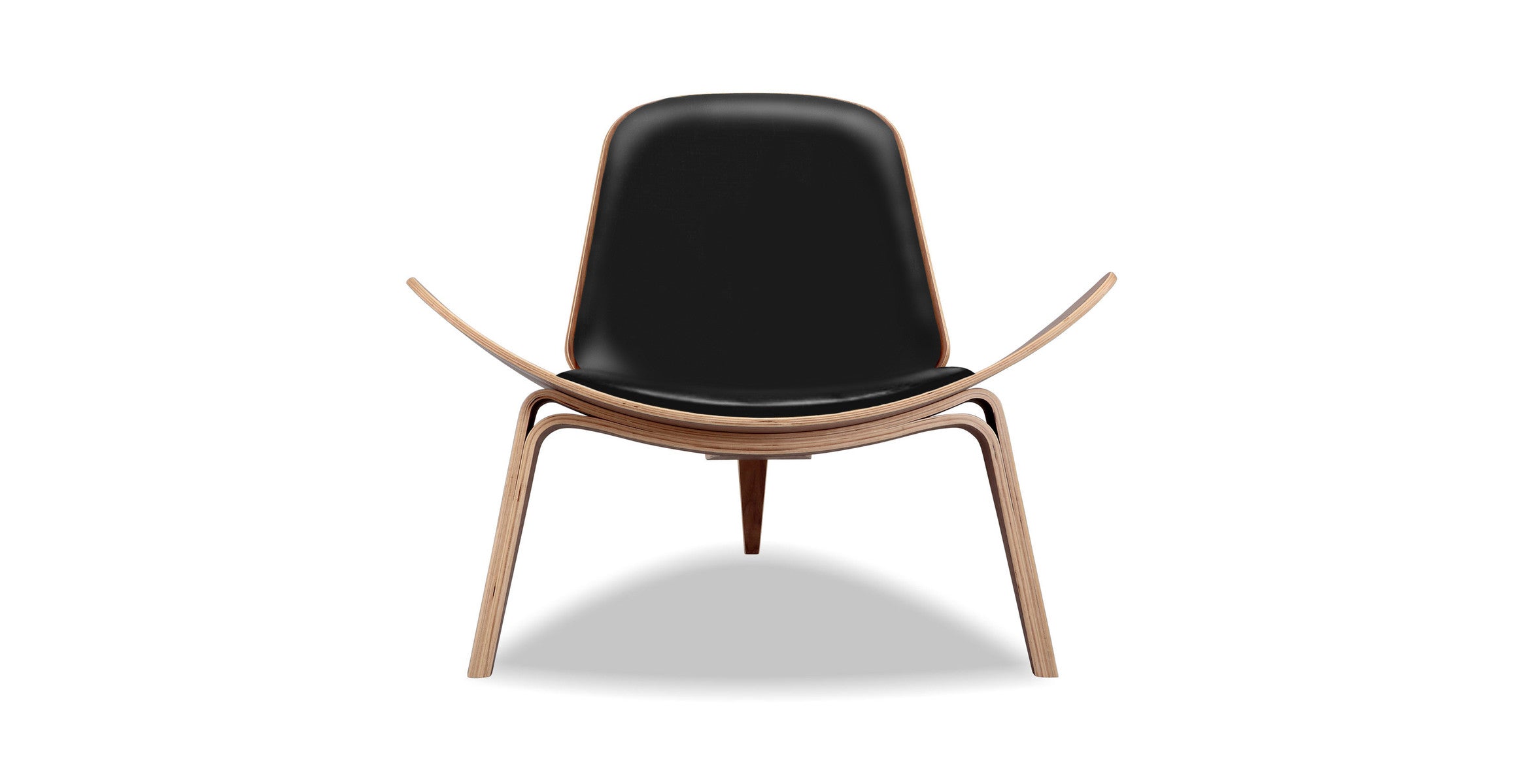 Shell Chair — Black leather