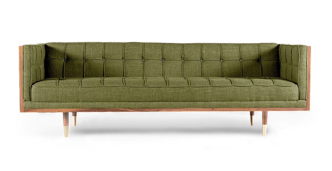Woodrowy Sofa 87", Green Fleck