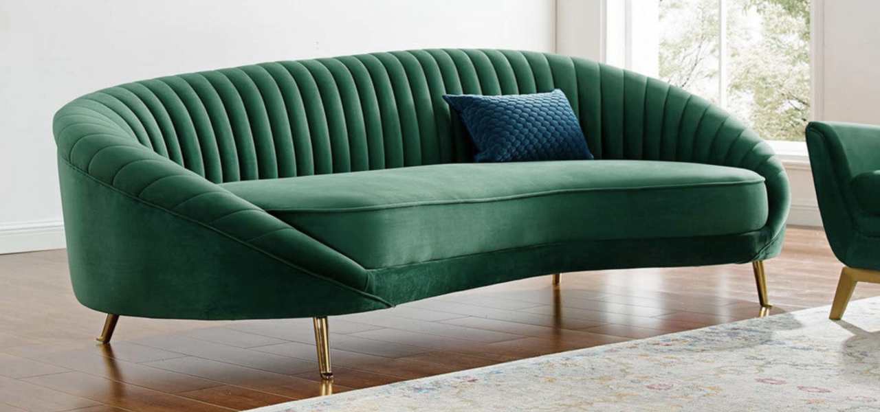 Camber Channel Tufted Performance Velvet Sofa