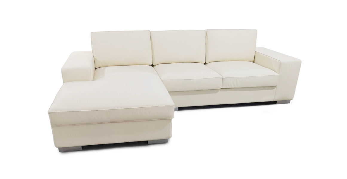 Cloudy Aniline Leather Sectional Sofa