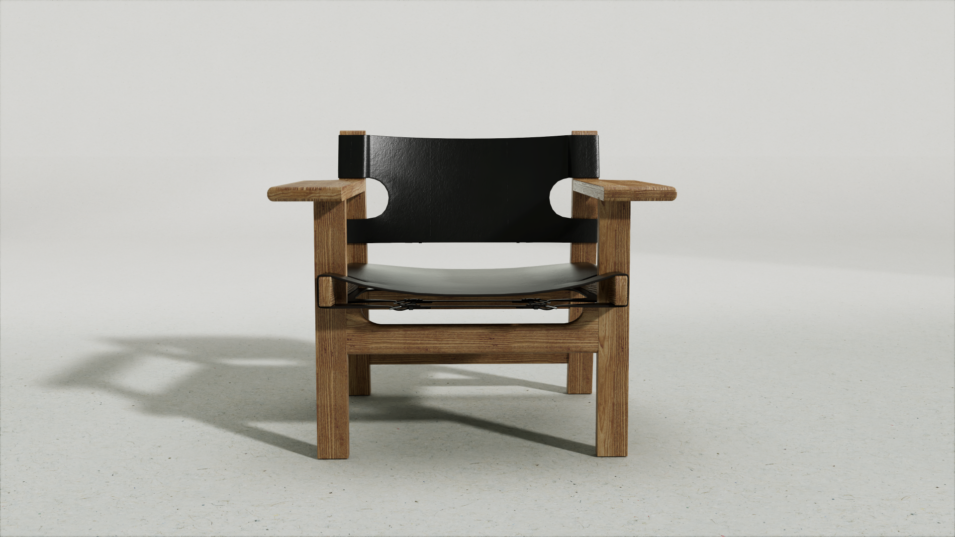 Atlas Armchair, Black Leather