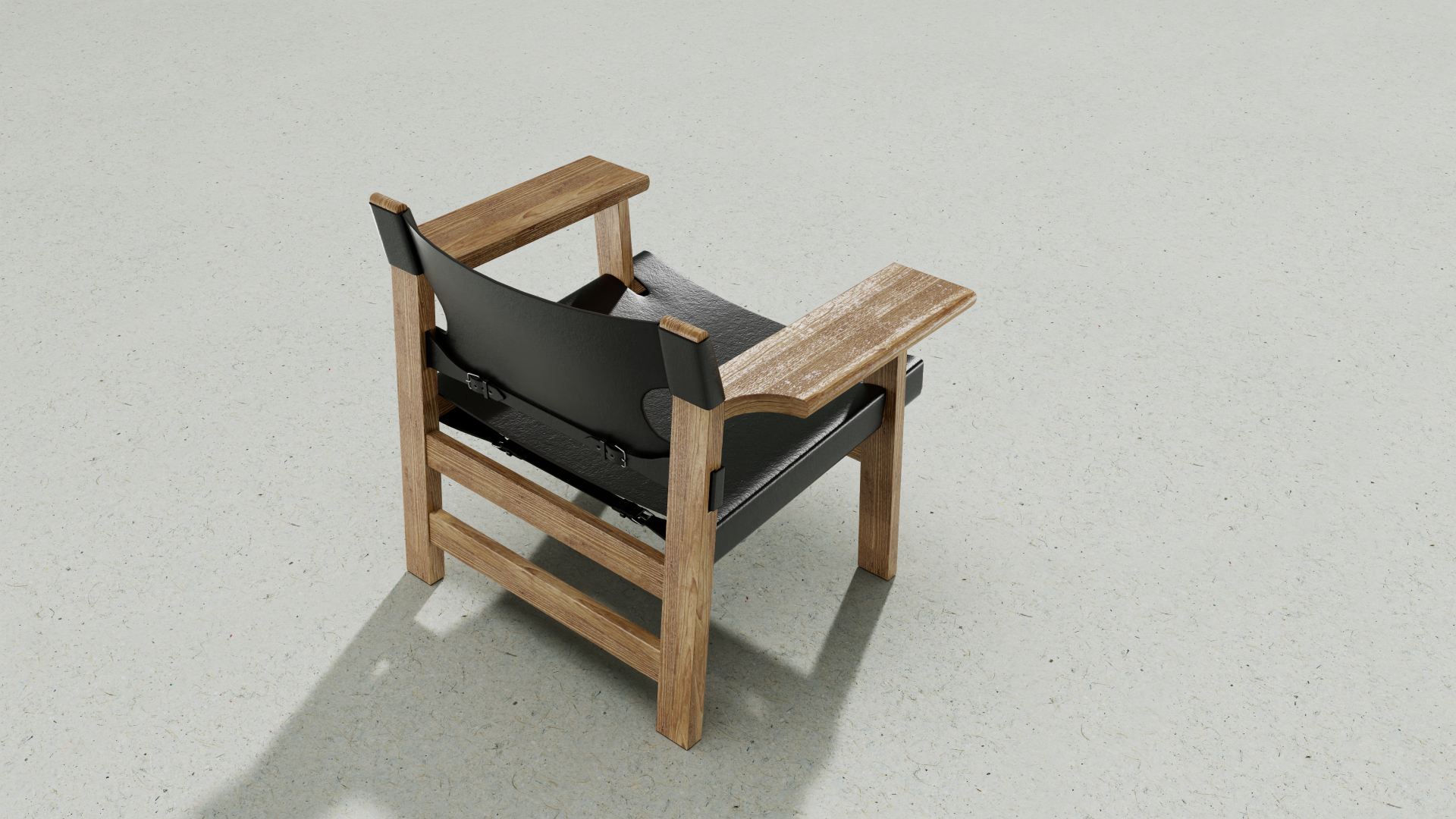 Atlas Armchair, Black Leather