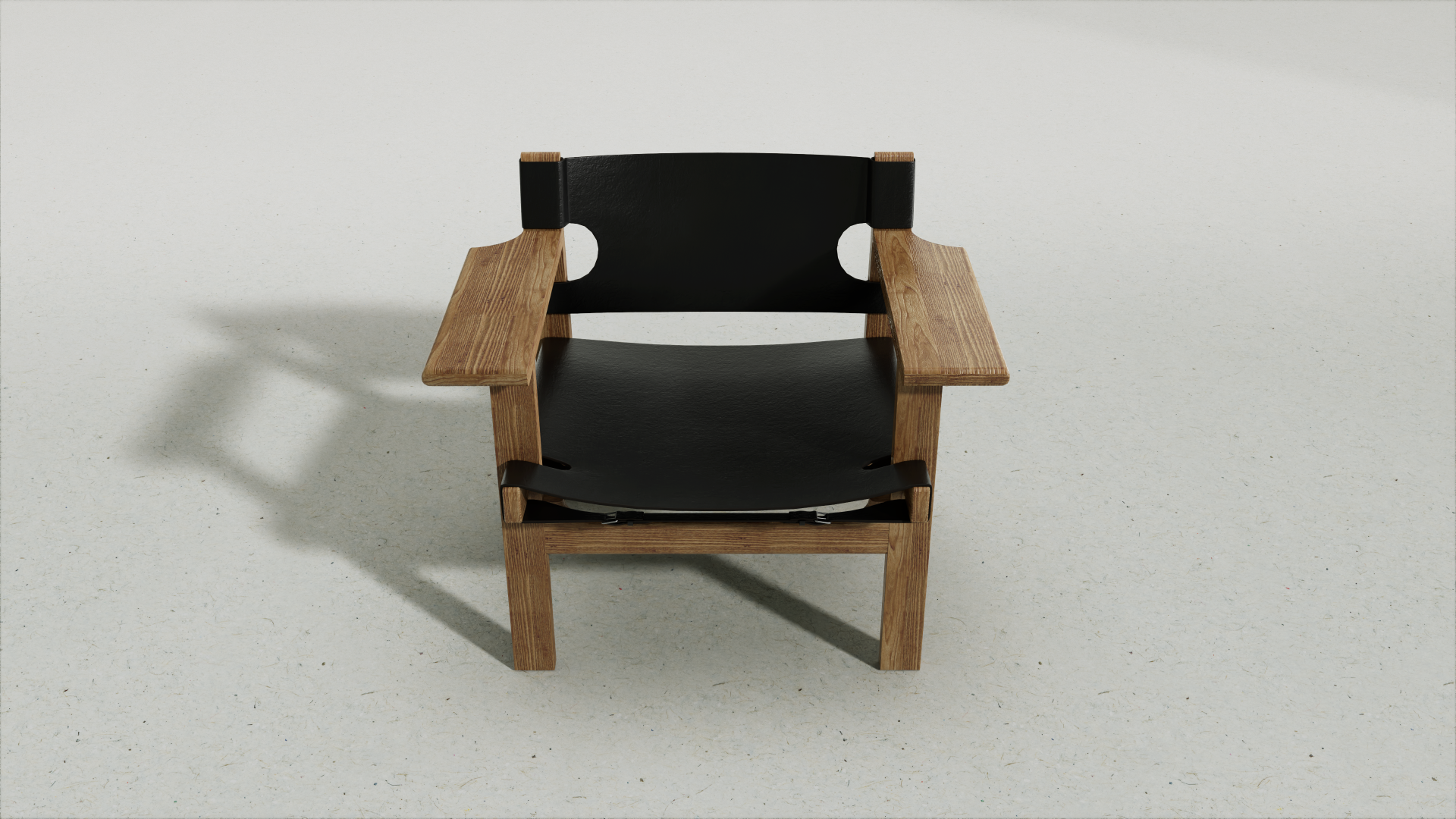 Atlas Armchair, Black Leather