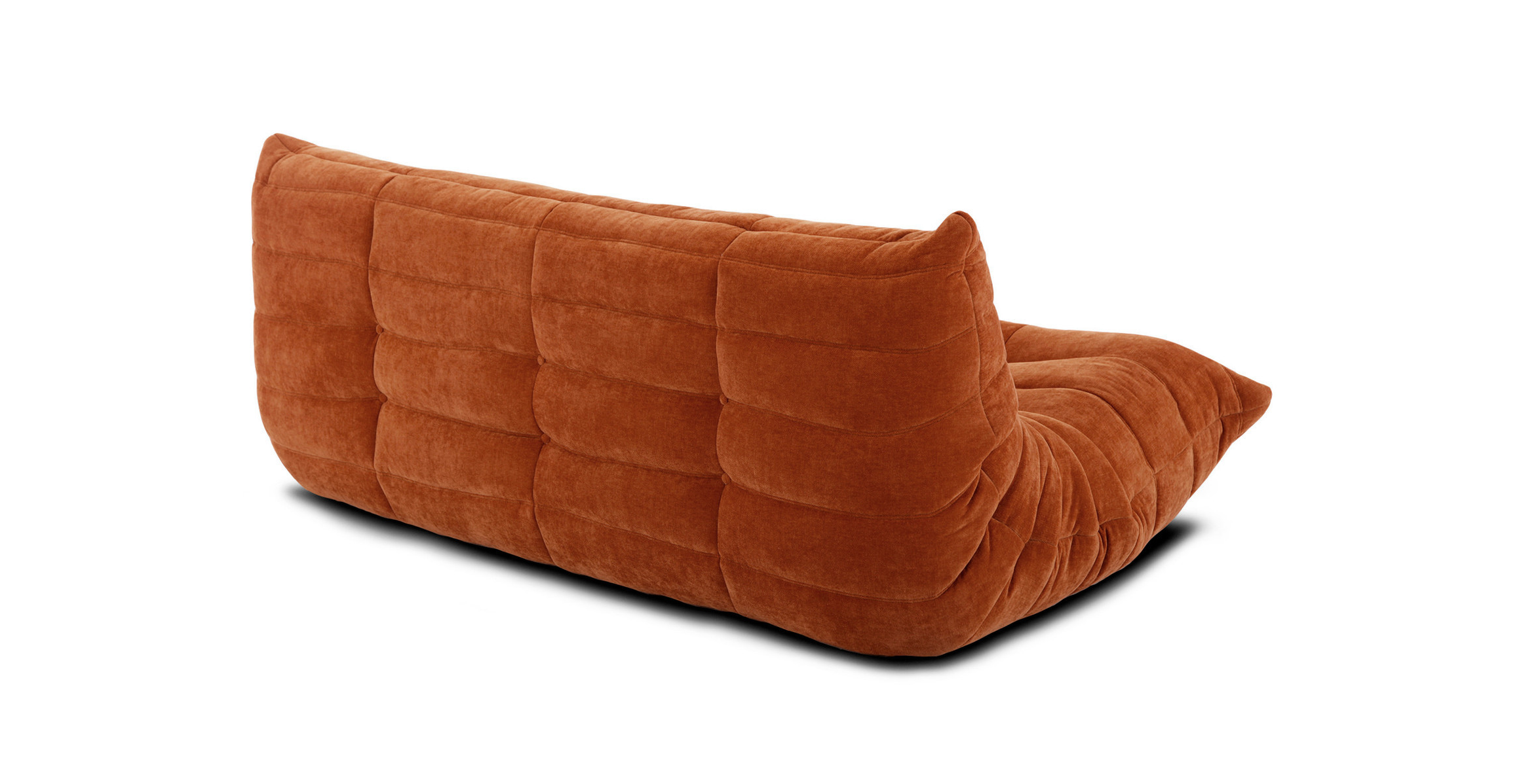 Ducaroy Quayside 3 Seater, Orange Chenille Sofa, Ultra Premium