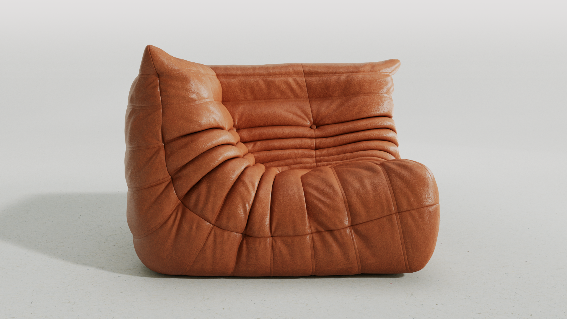 Ebb Leather Lounge Chair, Corner