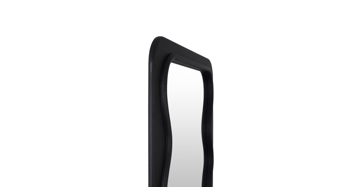 Arklow Rectangle Modern Mid-Century Mirror, Black