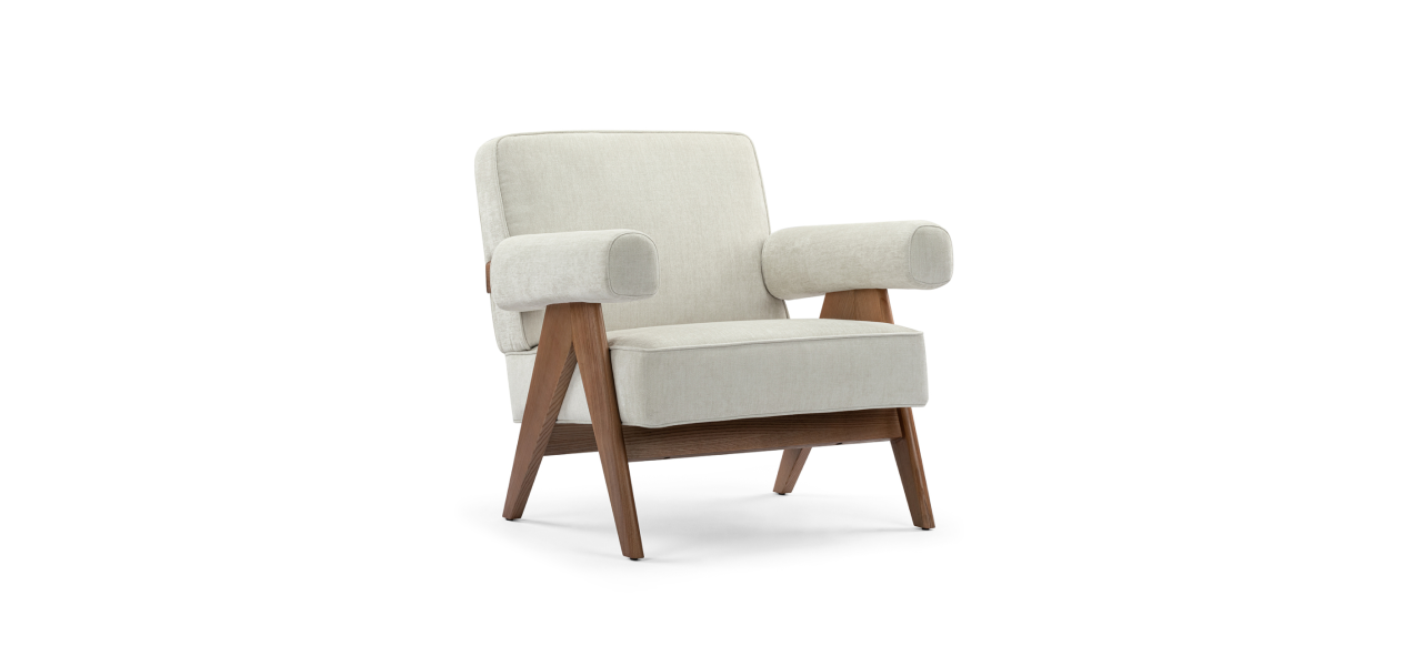 Jeanneret Capitol Complex Armchair, Performance Felt