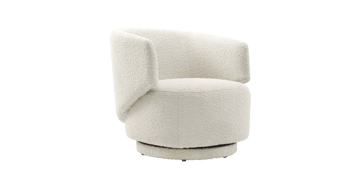 Celestia Boucle Fabric Swivel Chair