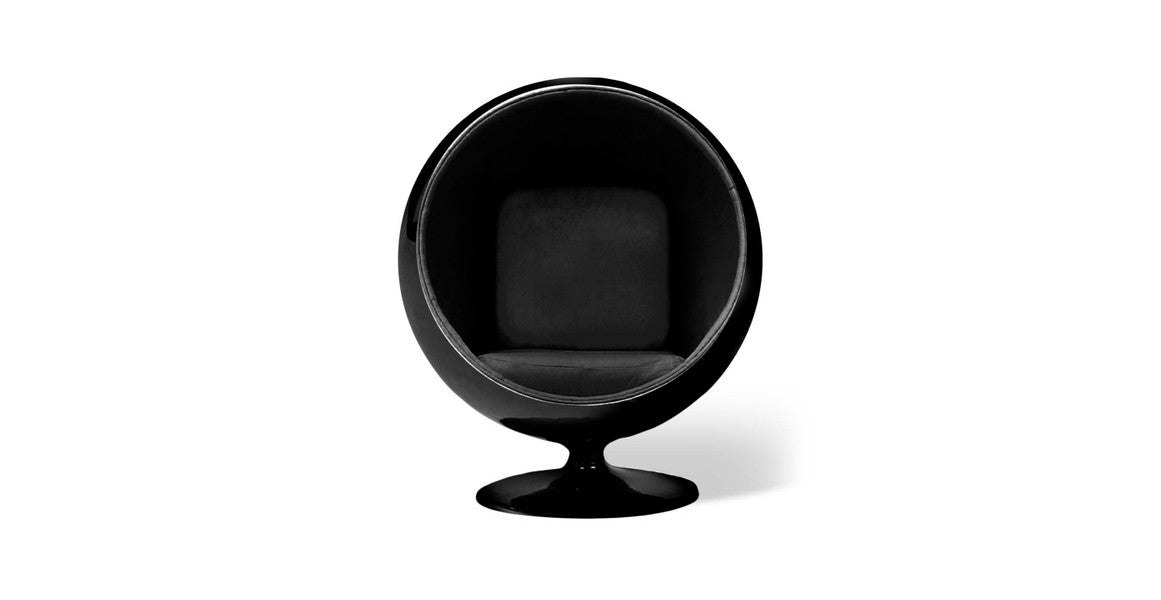 Eero Ball Chair - Glossy Black Shell