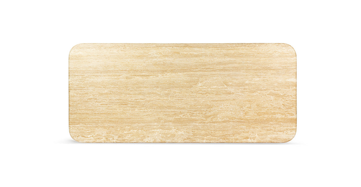Alfio Rectangle Travertine Dining Table