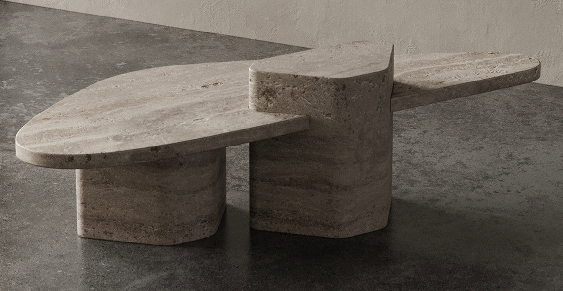 Roman Travertine Puzzle Coffee Table