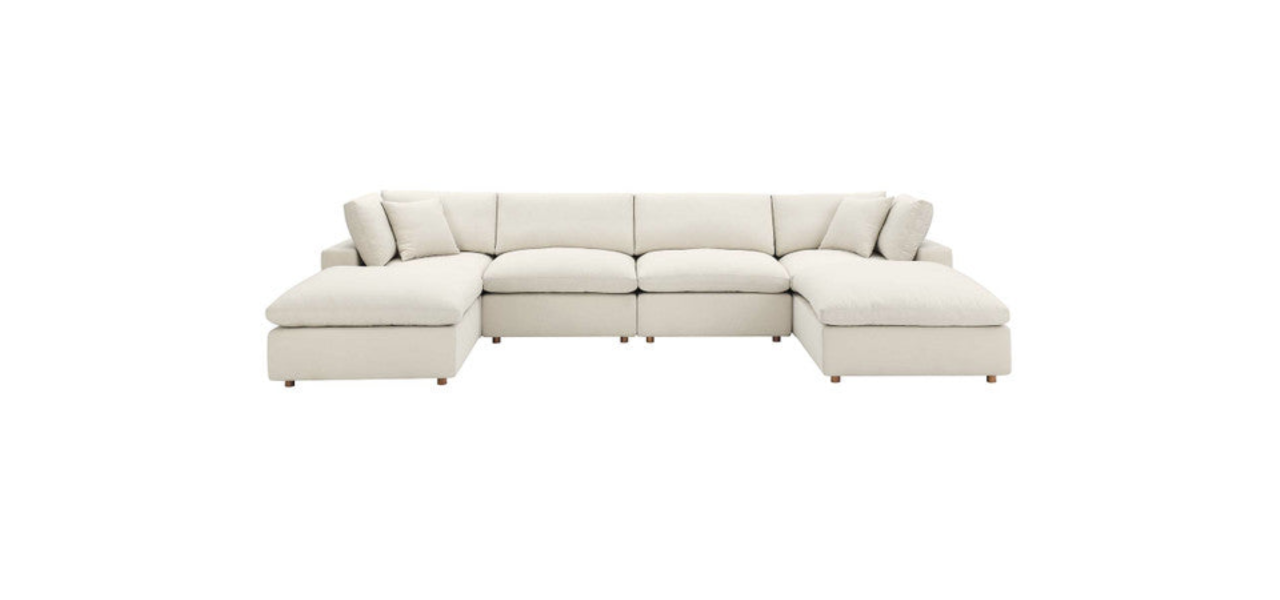 Commix Down Filled Overstuffed 6-Piece Sectional Sofa