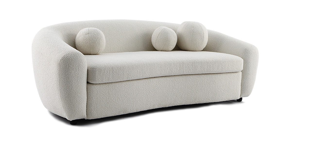 Curved Boucle Sofa Fabric
