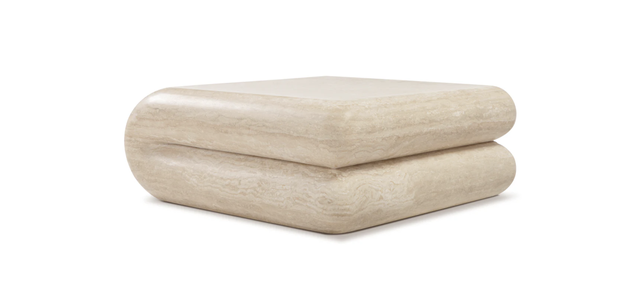 Soma Coffee Table, Italian Stone