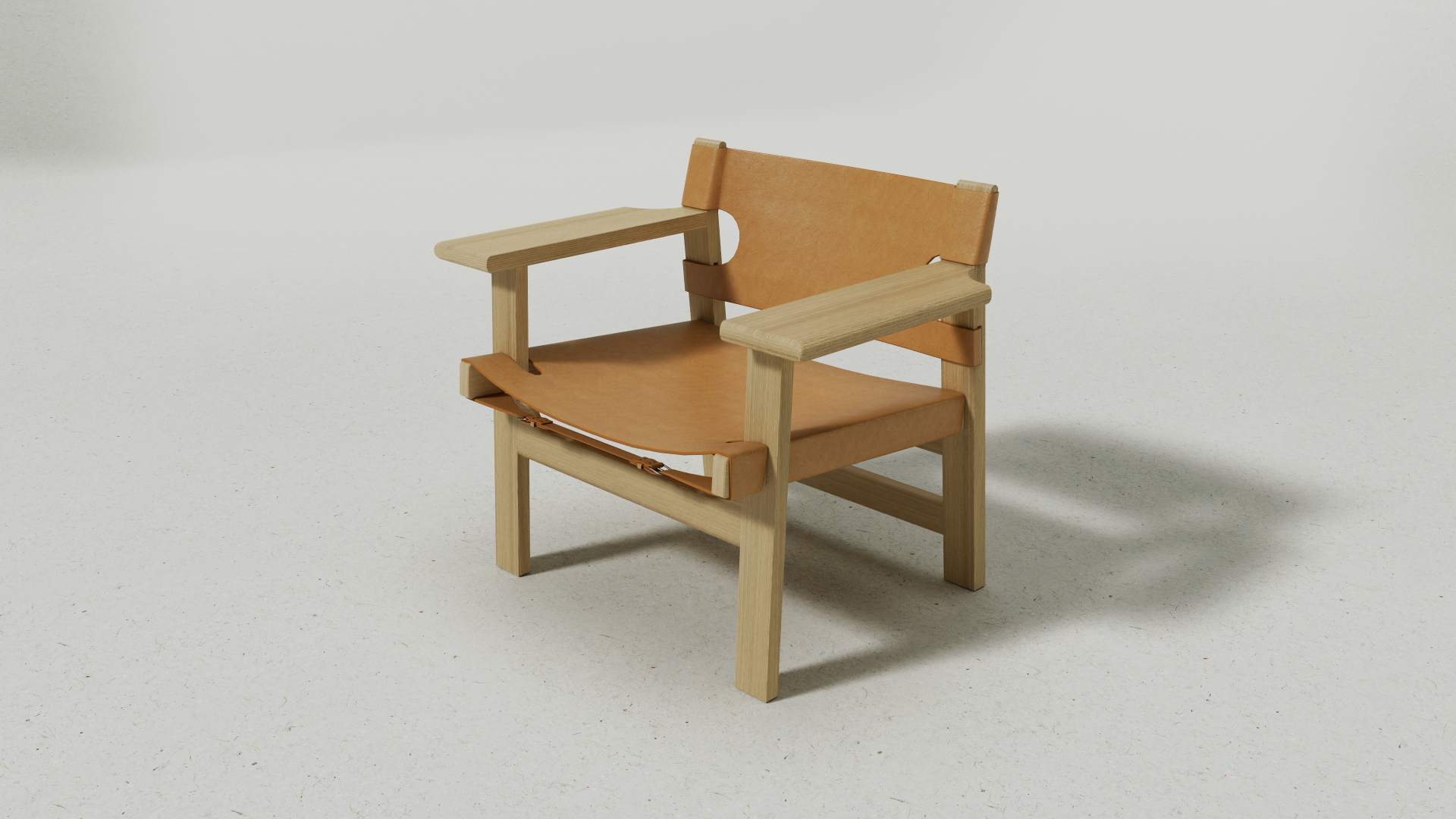 Atlas Armchair, Brown Leather