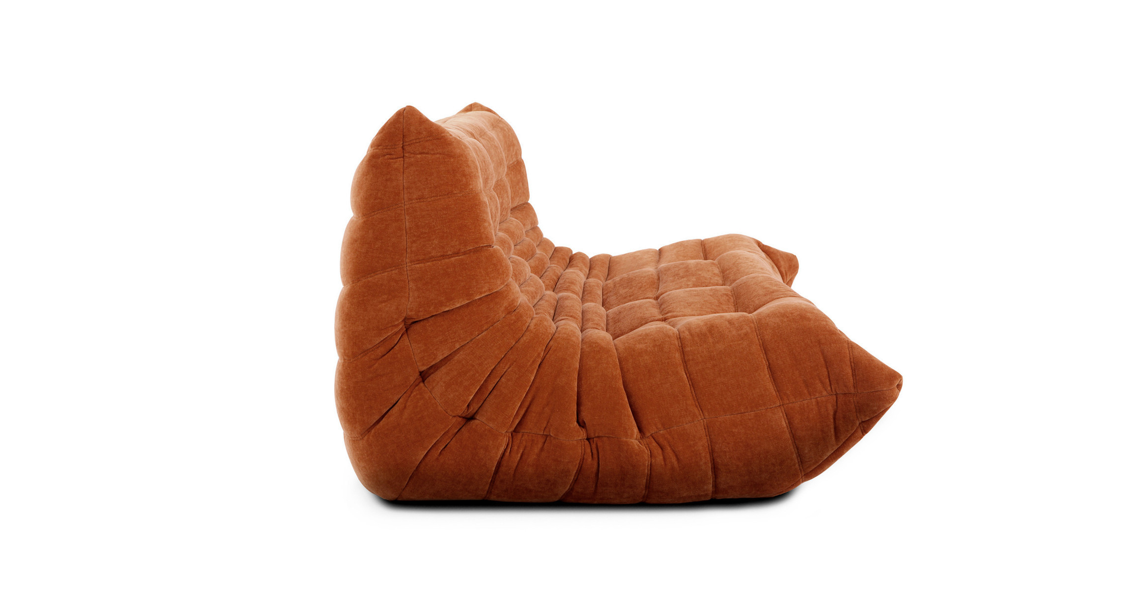 Ducaroy Quayside 3 Seater, Orange Chenille Sofa, Ultra Premium