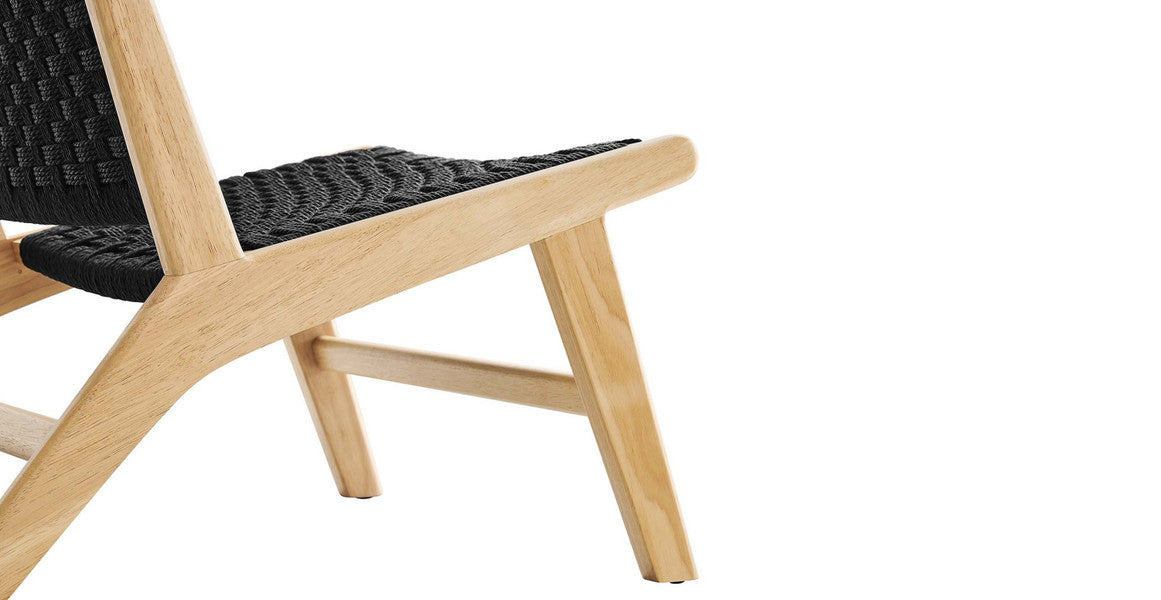 Saoirse Woven Rope Wood Accent Lounge Chair