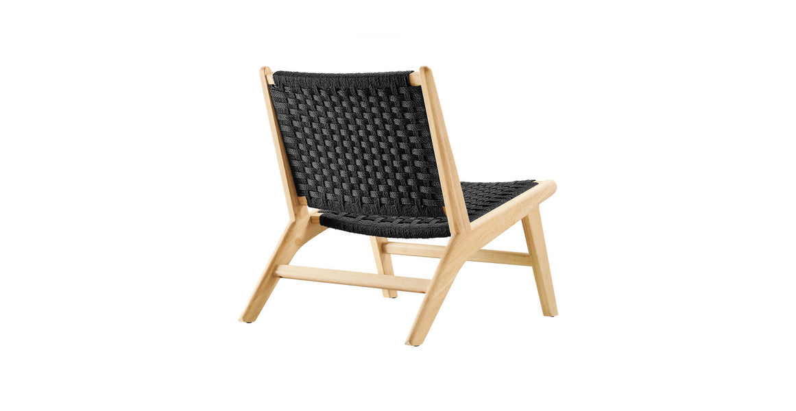 Saoirse Woven Rope Wood Accent Lounge Chair